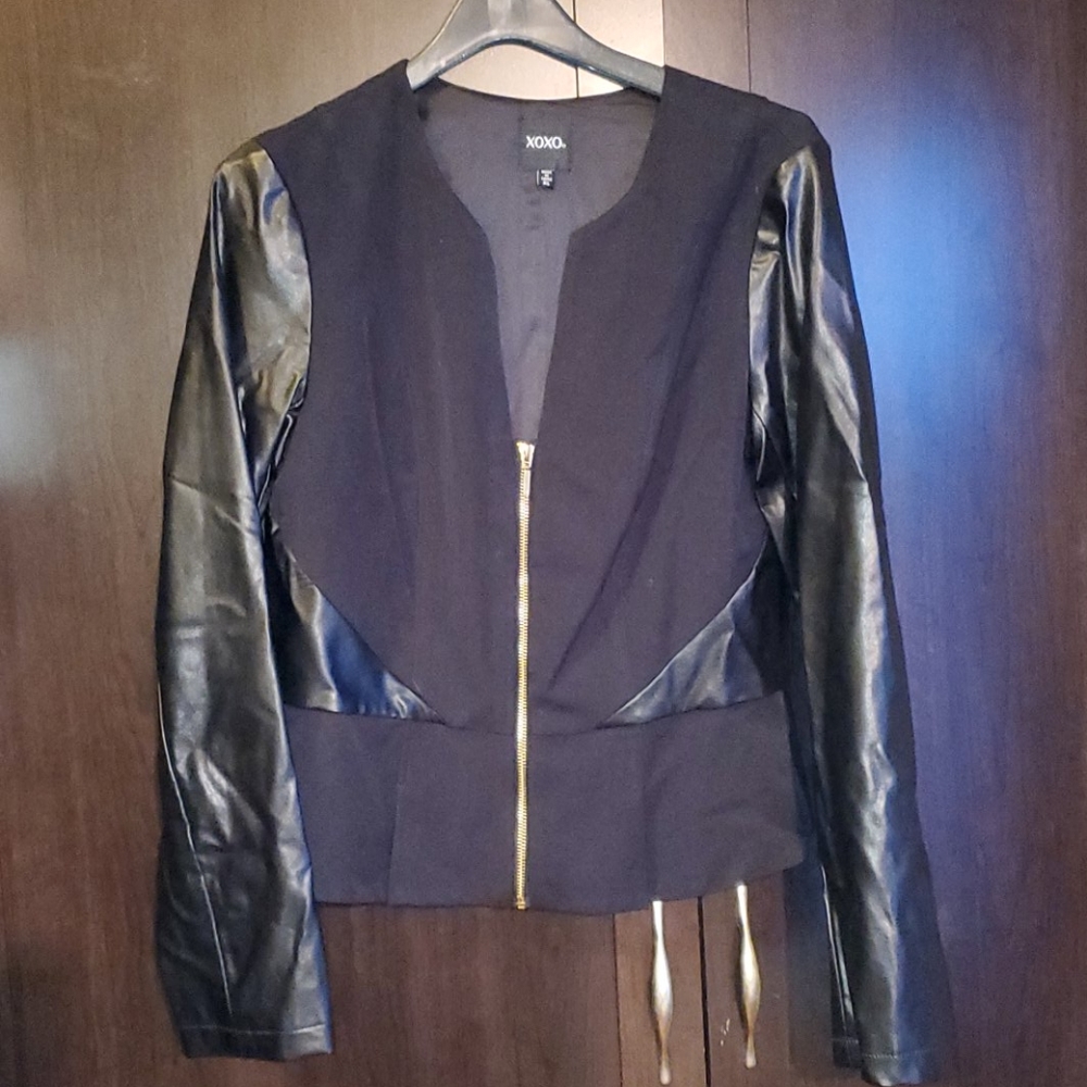 XOXO half leather jacket